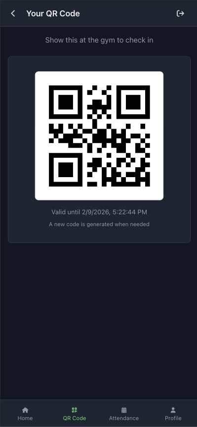 QR code check-in